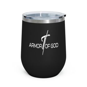 Insulated Tumbler - 12oz, Armor Of God Inspirational Scripture Art Christian Gift