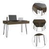 Baxter 140 Desk, One Shelf, Four Legs -Mahogany