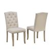 TREXM 6-Piece Farmhouse Dining Table Set, Rectangular Trestle Table and 4 Upholstered Chairs & Bench for Dining Room (Natural Wood Wash)