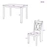 TOPMAX 5-Piece Dining Table Set Home Kitchen Table and Chairs Wood Dining Set, Black+Cherry