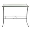 Sigma Contemporary Desk in Black Frame and White by LumiSource