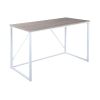 47.2 inch Computer Desk Modern Writing Desk, Simple Study Table, Industrial Office Desk, Sturdy Laptop Table for Home Office, oak & white