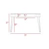 Baxter 140 Desk, One Shelf, Four Legs -Mahogany
