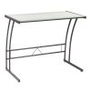 Sigma Contemporary Desk in Black Frame and White by LumiSource