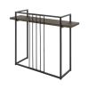 47.2" L Square Console Table - WALNUT & BLACK