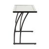 Sigma Contemporary Desk in Black Frame and White by LumiSource