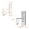 Office Desk Aragon, White Finish